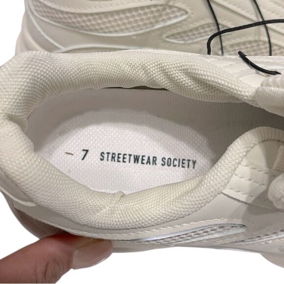 Streetwear Society Women’s Cream Athletic Sneakers-Size 7 - Picture 7 of 9